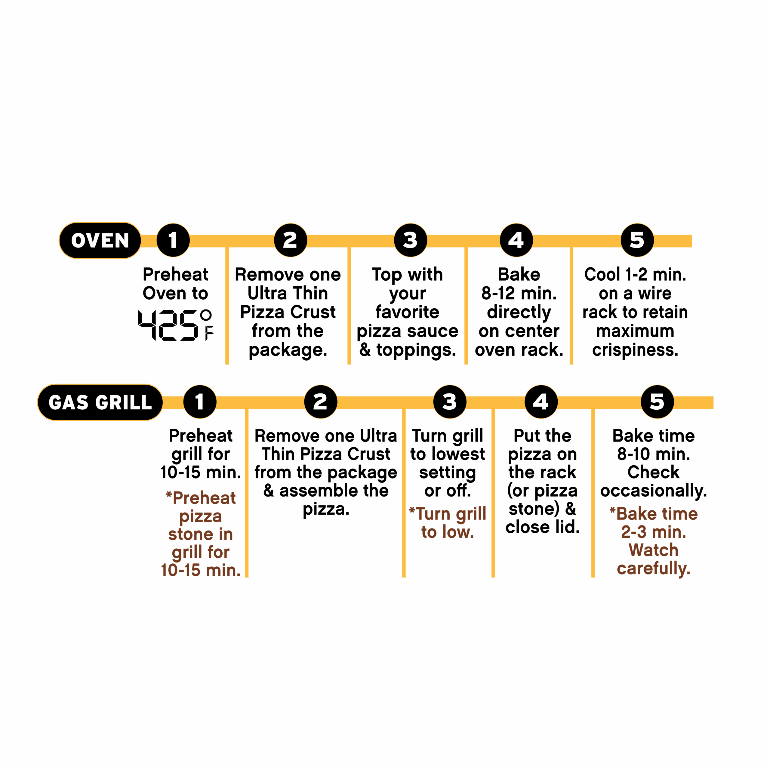 100% Whole Grain Ultra Thin Pizza Crust baking instructions