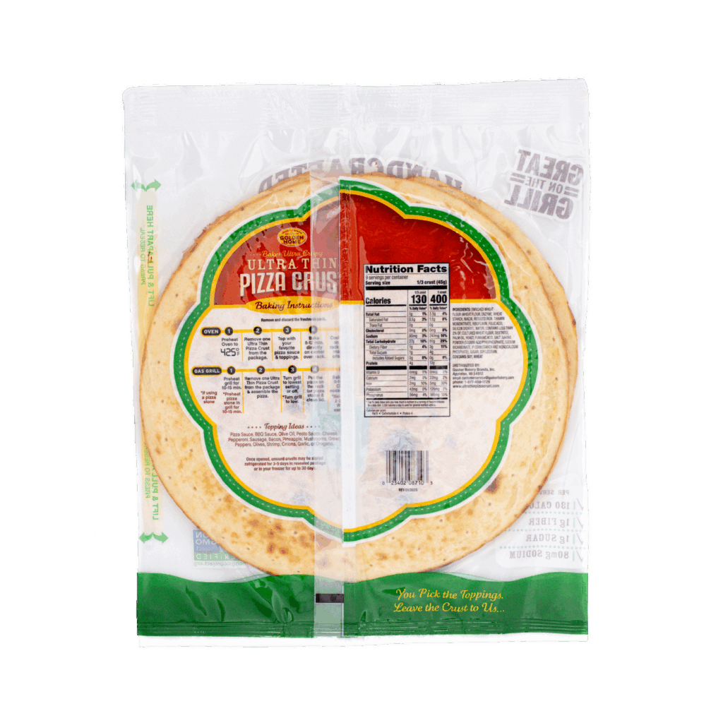 Ultra Thin Pizza Crusts 3pk Back