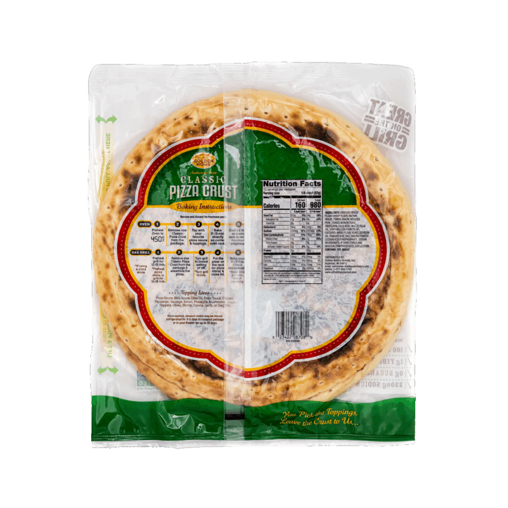 Ultra Thin Pizza Crusts Classic 2pk Back